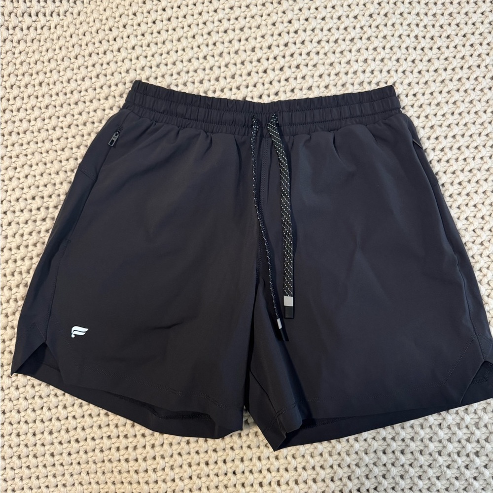 Fabletics Black Athletic Shorts with Elastic Waistband